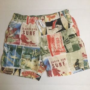 Vertical sport graphic swim shorts men small
